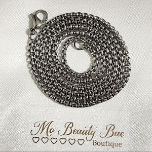 Silver Box Chain Necklace